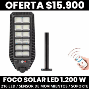 Foco Solar 216 led 1200w