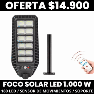 Foco Solar Led 1.000W 180 Led