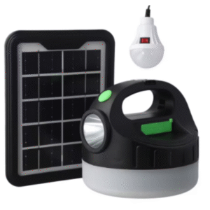 Linterna Solar De Emergencia 3.5w Gd-p20+panel Solar + Foco Negro