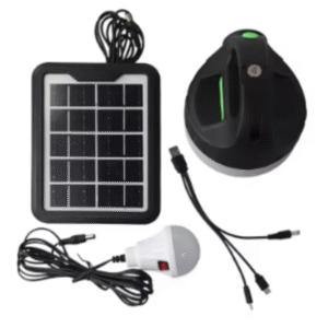 Linterna Solar De Emergencia 3.5w Gd-p20+panel Solar + Foco Negro