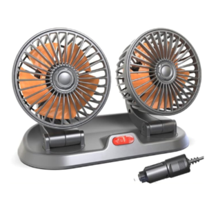 Ventilador de coche USB/24V Doble cabezal Ajustable 360 °